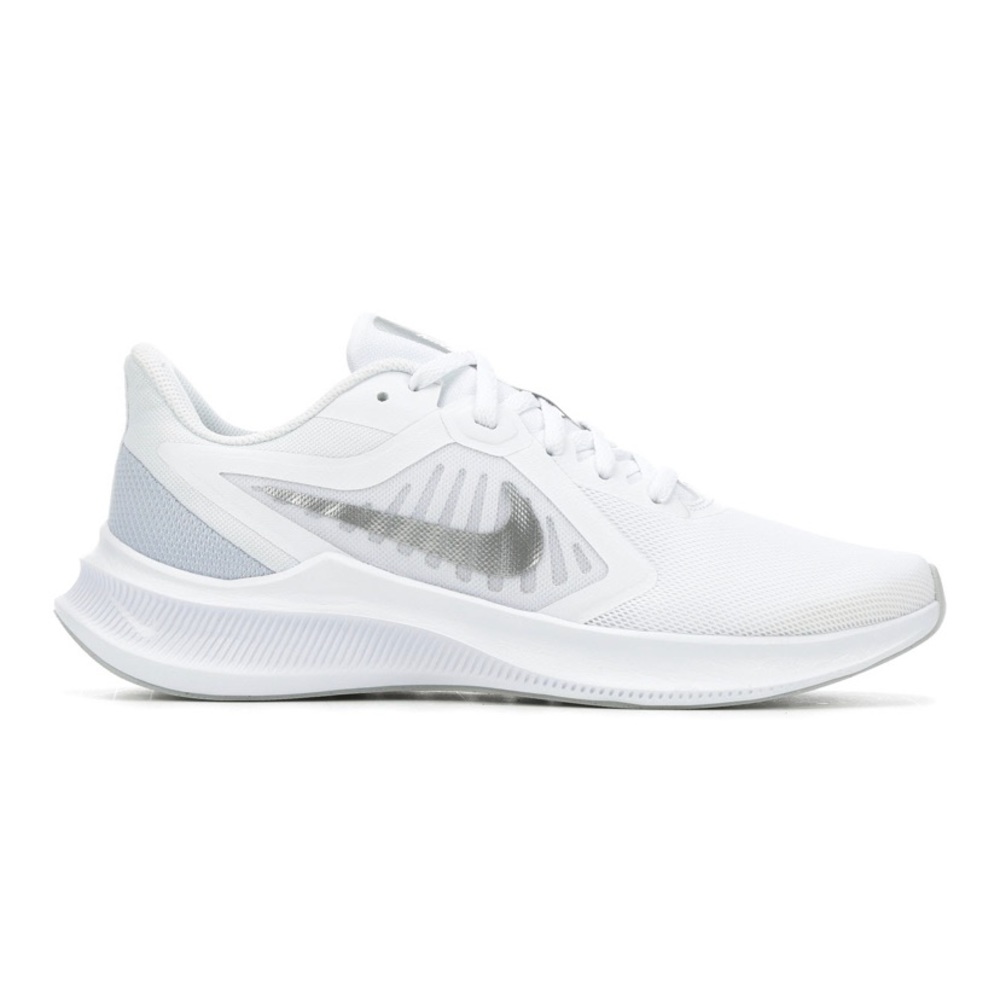 White Nike Downshift Running Shoes